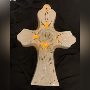 Christmas light up cross. Battery operated. Decoration. New. Never Used.
